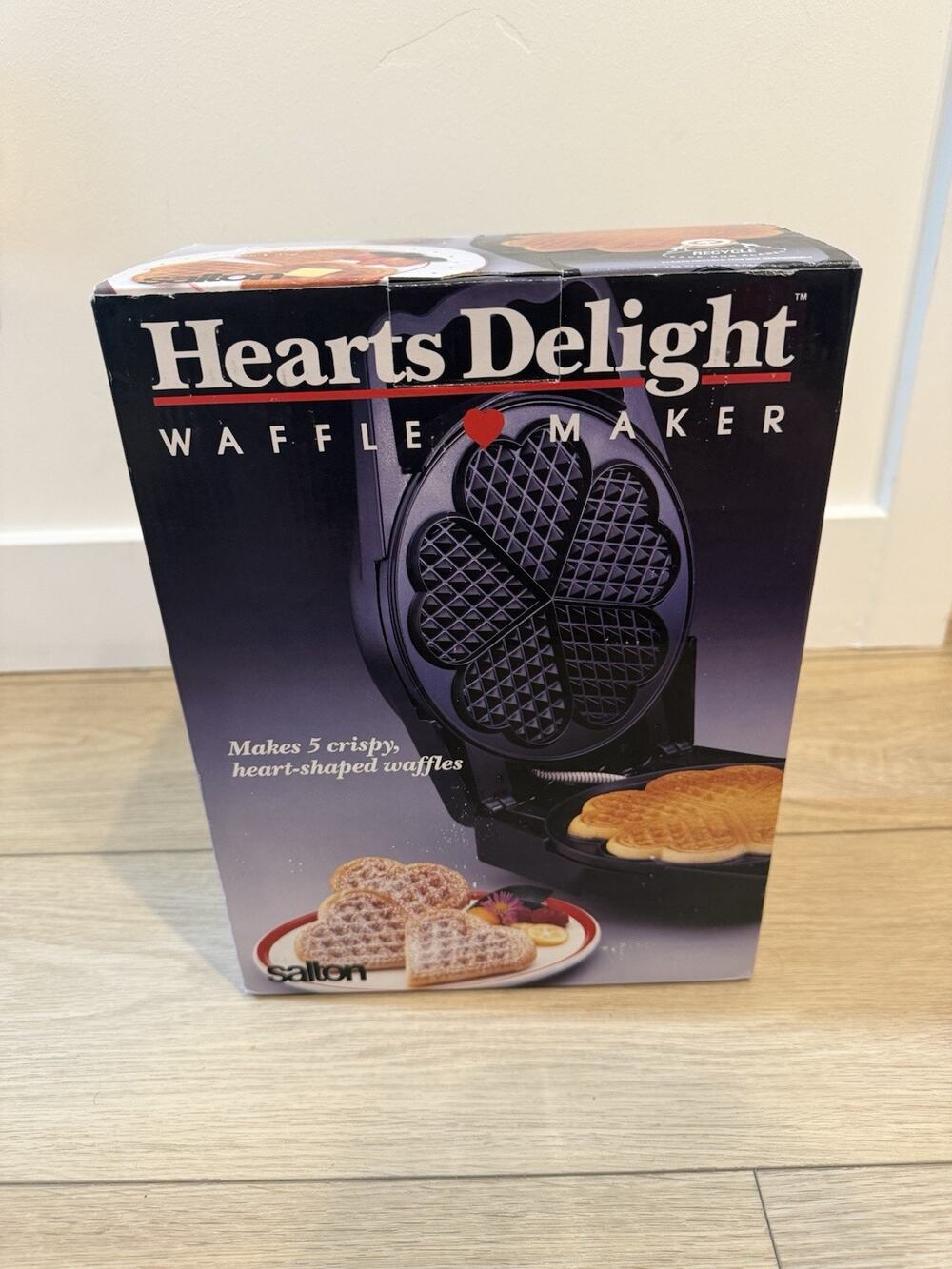 Salton HEARTS DELIGHT Waffle Maker Iron Heart WM-5A
